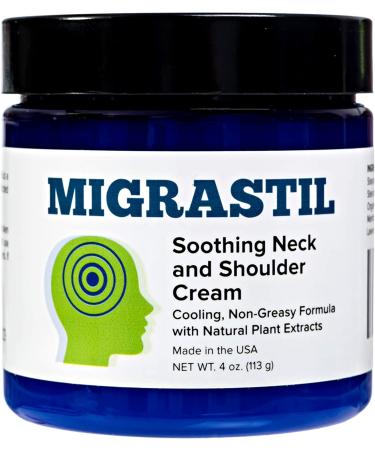 Migrastil Soothing Neck & Shoulder Cream - Fast-Acting Relief for Migraine, Tension Headaches, and Muscle Pain - Non-Greasy Formula - 4 oz - Buy Online on GoSupps.com