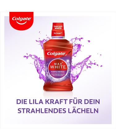 Colgate Mouthwash Max White Purple Reveal 4x500ml - Alcohol-Free Formula for Whiter Teeth | International Shipping Available - Buy Online on GoSupps.com