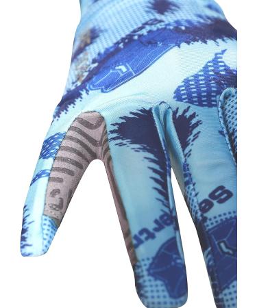 Seibertron S.P.S.G-4 Horse Riding Touchscreen UPF100+ UV Sun Glove | Adult Size Blue - Buy Online on GoSupps.com