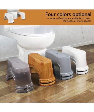 Pair of Heavy Duty Stackable Toilet Potty Stools for Adults - Grey | Flexible Distance Adjustment | Squatting Foot Step Stool - Buy Online on GoSupps.com