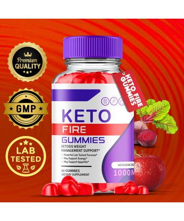 Keto Fire ACV Gummies - Advanced Apple Cider Vinegar Health Support Supplement | Maximum Strength KetoFire Formula (60 Gummies - Buy Online on GoSupps.com