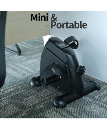 Mini Exercise Bike Himaly Under Desk Pedal Exerciser with LCD Screen - Portable Arm & Leg Peddler Machine in Black - Buy Online on GoSupps.com