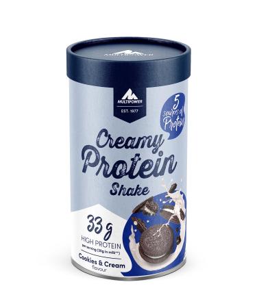 Multipower Creamy Protein Shake 420 g high -quality cookies & cream protein powder with whey and casein for delicious shakes for building muscle