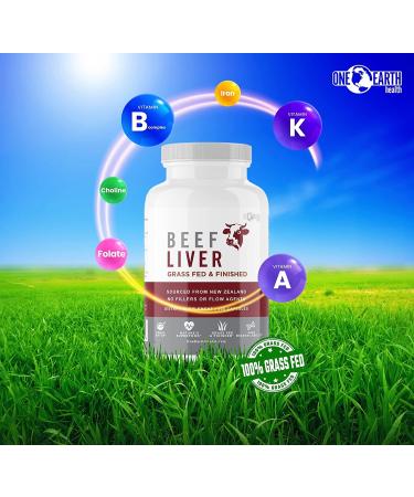 Grass Fed New Zealand Beef Liver Capsules - 100% Pure & Pesticide Free (3000mg Serving) - Buy Online on GoSupps.com