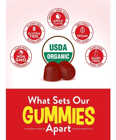Organic Apple Cider Vinegar Gummies - 60 Count | Vegan, Gluten Free & Non-GMO | USDA Certified Organic | Apple Flavor | Nature's Truth - Buy Online on GoSupps.com