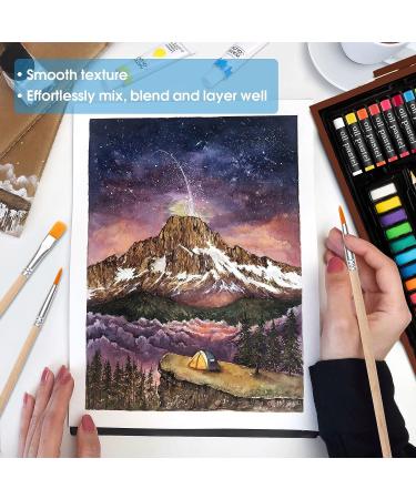 Vigorfun Deluxe Wooden Art Set - 85 Piece Crafts Drawing Painting Kit with Sketch Pads, Oil Pastels, Acrylic, Watercolor Paints - Creative Gifts Box for Artists, Adults, Kids, Teens, Girls - Buy Online on GoSupps.com