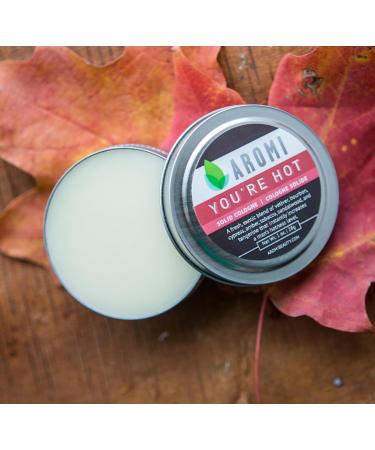 Aromi Solid Cologne | Fresh Woodsy Fragrance Vegan Cruelty-free Wax Vetiver Sandalwood and Amber Scent Men's Gift Day Night Travel (You're Hot) - Buy Online on GoSupps.com