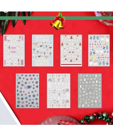 Christmas Nail Stickers Nail Decals 9 Sheet Nails Art Stickers Self Adhesive 3D Snowflake Nail Stickers for Women Merry Christmas Nail Art Supplies - Buy Online on GoSupps.com