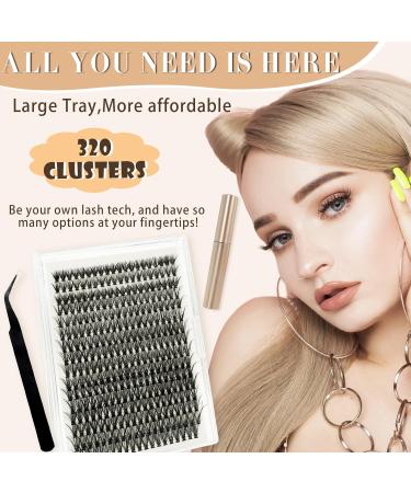 Premium Lash Clusters Kit | At-Home Eyelash Extensions & Individual Lashes | Long-Lasting 30D & 40D Bond Seal | Shop Internationally - Buy Online on GoSupps.com