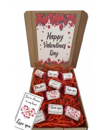 Valentine s Day Love heart Sweets with wrappers in box- heart