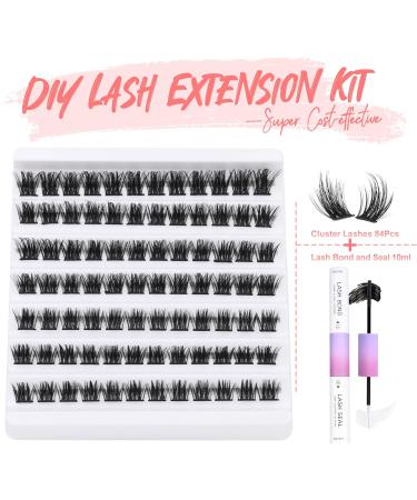 ALICE E DIY Lash Extension Kit: Wispy Cluster Lashes 12-16MM for a Natural Look - Strong Hold Glue for Sexy Eyelash Extensions - Buy Online on GoSupps.com