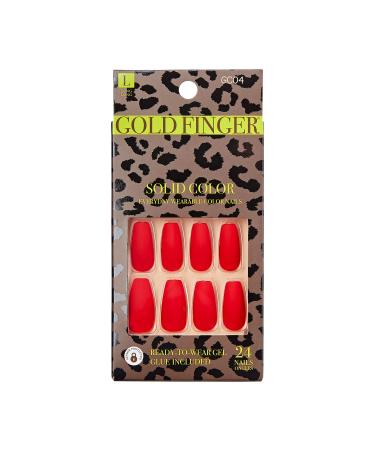 GoldFinger Press On Nails Full Cover Nails Glue On Nails Manicure Long Fake Nails with Glue - Buy Online on GoSupps.com