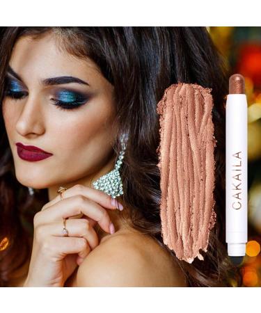 Eye Brightener Stick | Double-end Matte Pearlescent Silkworm | Stick Highlighter Makeup Automatic Rotating for Women Girls - Buy Online on GoSupps.com