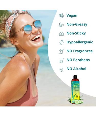 Texas Aloe Vera Cooling After Sun Gel with Cucumber & Vitamin E - Instant Sunburn Relief for Skin & Face (12 Fl Oz) - Buy Online on GoSupps.com