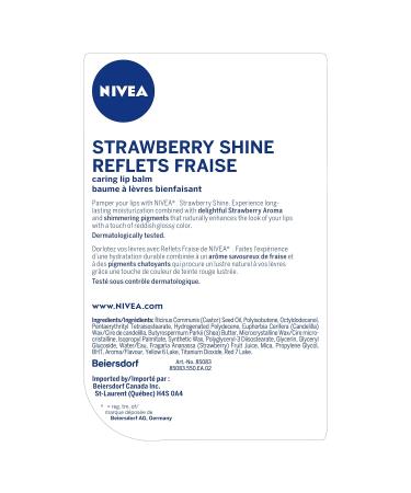 Nivea Lip Care Strawberry 4.8g Tube - Moisturizing Lip Balm for Soft Healthy Lips | International Shipping Available - Buy Online on GoSupps.com