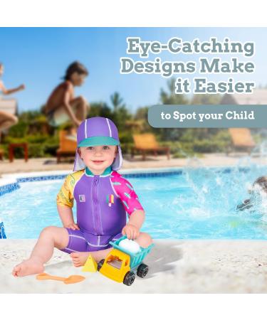 Juicy Bumbles Baby Swimsuit - One Piece Toddler Swimming Costume - Short Sleeve Infant Boy and Girl Swimsuit - 4-5 Years Surfer Design - Buy Online on GoSupps.com