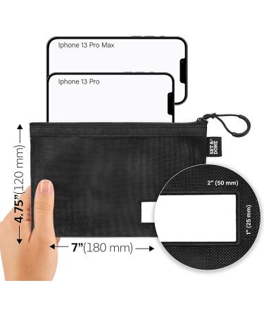 3pcs Gray Mesh Zipper Pouch Set - Ideal for Makeup Brushes, Accessories, Toiletries - Office & Travel Organizer - Buy Online on GoSupps.com