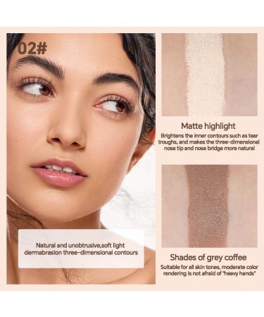 Cream Bronzer Stick Cream Bronzer and Contour Stick 2 in 1 Long Lasting and Waterproof Double Head Contour Stick with Brush (#1) - Buy Online on GoSupps.com