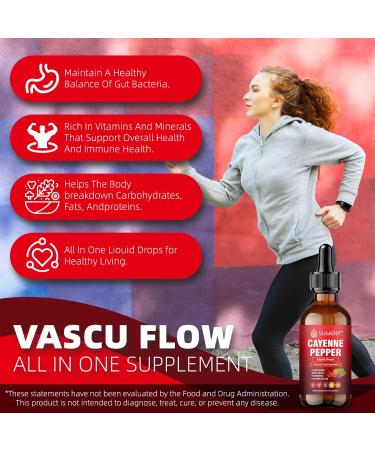 SUWENY Cayenne Pepper Extract Liquid Drops - 60ml Rapid Absorption Formula | Supports Digestion Blood Flow & Circulation | Natural Non-GMO Vegan-Friendly (1) - Buy Online on GoSupps.com
