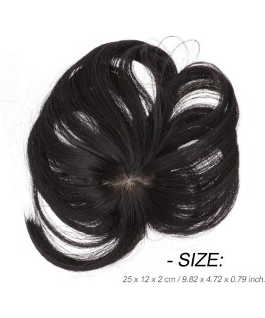 Minkissy 1pc Wig Air Bangs Hair Two Side Bangs Hair Extensions Bang Clip in Bangs Real Human French Barrette Hair Clips Tops for Women Straight High Temperature Wire Miss Real Person Black - Buy Online on GoSupps.com