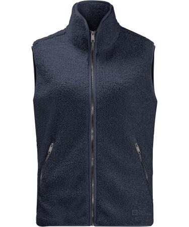 Jack Wolfskin Women's High Curl Vest Fleece Jacket - XS Night Blue | International Shipping Available - Buy Online on GoSupps.com