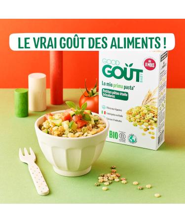 GOOD TASTE - Small Star Pasta Tricolor - From 8 Months - Melting - Made In Italy - Cooking 11 Min - 250g - Buy Online on GoSupps.com