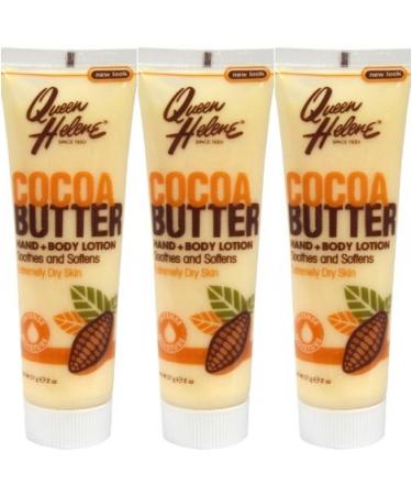 Queen Helene Hand + Body Lotion Cocoa Butter 2 oz Travel Size (Pack of 3)