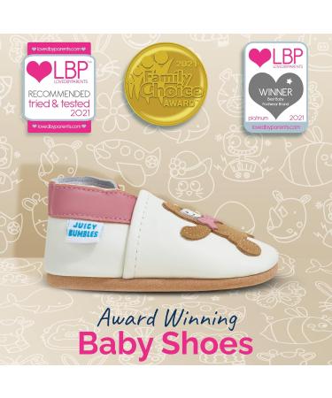 Soft Sole Baby Shoes for Girls and Boys | Leather Toddler Walking Shoes 12-18 Months Pink Teddy - Buy Online on GoSupps.com