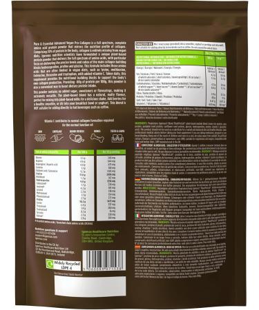 Igennus Vegan Collagen Peptide Powder Enhanced with Glycine Proline & Hydroxyproline & Cofactor Vitamin C Non GMO Complete Vegetarian Plant Based Collagen Powder Booster 35 Servings 1.1 Pound (Pack of 1) - Buy Online on GoSupps.com