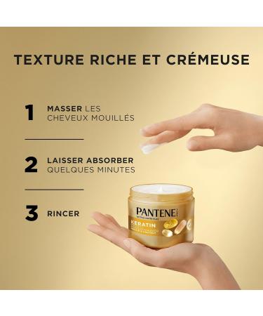 Pantene pro-v repair & protect hair mask with keratin for fragile and damaged hair helps fight the signs of aggression in just 1 application 300 ml format - Buy Online on GoSupps.com
