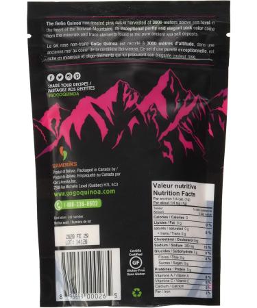 GoGo Quinoa Andean Pink Salt 250g (Pack of 1) - Buy Online on GoSupps.com
