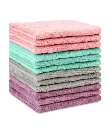 Microfiber Cleaning Cloth - 12 Pack Kitchen Towels - Double-Sided Microfiber Towel Lint Free Highly Absorbent Multi-Purpose Dust and Dirty Cleaning Supplies for Kitchen Car Cleaning 12