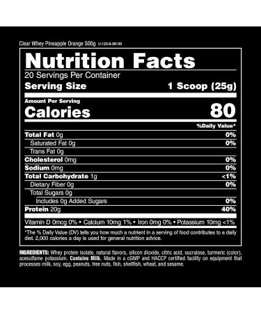 Clear Whey Isolate Protein Powder - Easy to Digest and Mix 5g BCAA Deliciously Juicy Refreshing Anytime Drink for Men and Women Pineapple Orange 500g (20 Servings) Pineapple Orange 1.1 Pound (Pack of 1) - Buy Online on GoSupps.com