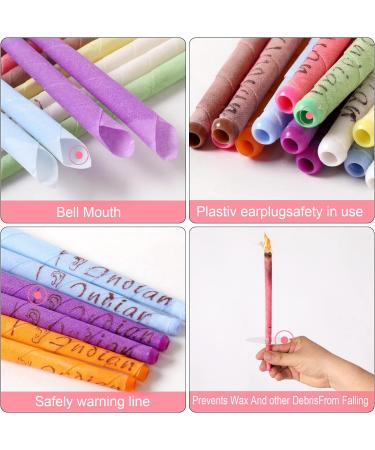 16 Pcs Beeswax Ear Candles Kit for Ear Wax Removal - Natural Organic Candling Cones with Drip Protectors & Cotton Swab - Unblock Ears Safely - Buy Online on GoSupps.com