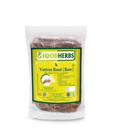 FOODHERBS Dried Vetiver Roots | 50 GMS | Khus Khus | Vetiveria Zizanoides | Lavancha | Ramacham | Natural Coolant | Hand-Picked