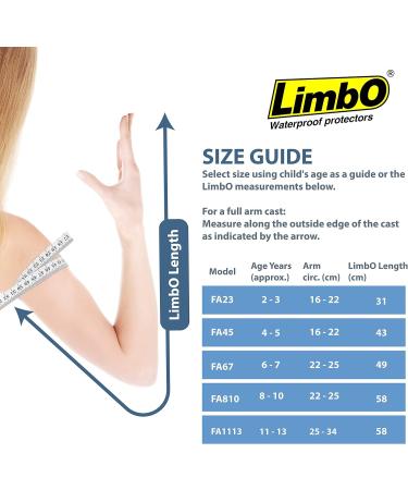 LimbO Waterproof Protectors Cast and Dressing Cover - Child Full Arm 2 to 3 Yrs (FA23: 16-22 cm Upper Arm Circ.) FA23: 2-3 Yrs - Buy Online on GoSupps.com