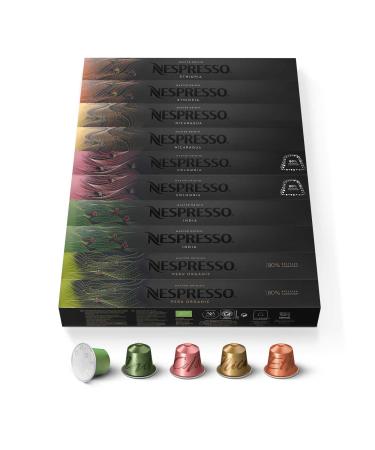 Nespresso Nespresso Original Master Origins Assortment of 100 Capsules - 20x Peru Organic 20x India 20x Colombia 20x Nicaragua 20x Ethiopia