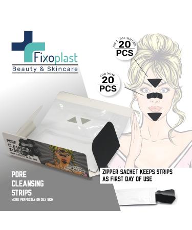 Pore Cleansing Strips - Charcoal Blackhead Remover for Nose Chin & T-Zone | 40 Strips - Buy Online on GoSupps.com