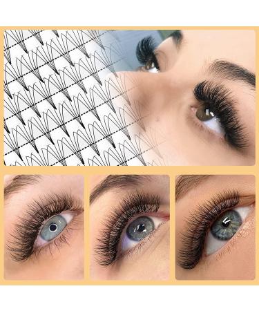 QUEWEL Short Stem Middle Part Pre Fanned Volume Lash Extensions | 5D-0.07D | C/D Curl | 12-15mm Length | Long-Lasting and Lightweight - Buy Online on GoSupps.com