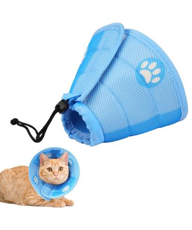 Halskrause cat adjustable collar: restoring collar soft protective Cone protective collar for cats puppies small dogs (s) s blue - Buy Online on GoSupps.com