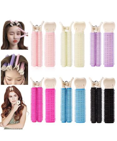 CWJCYTNSN 12PCS Volumizing Hair Clips  Volumizing Roller Clips for Hair Styling  Velcro Hair Clips for Volume  Root Clips for Hair Volume  Velcro Rollers for Women Girls  Curly Hair Clips Color-1