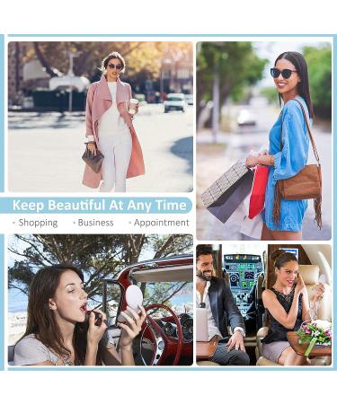 JRKJ LED Travel Makeup Mirror 10x Magnifying | Portable Folding Mirror for Purse | Round White - Buy Online on GoSupps.com