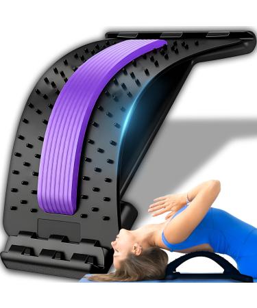 Retoo back extensor back massage device backhoard for lower and above lumbar spine pain relief back Stretcher back trainer for lumbar spine back pain purple
