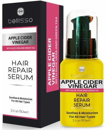 Apple Cider Vinegar Hair Serum Oil - Anti Frizz Styling Product to Stop Flaky and Itchy Scalp - Repair Treatment for Dry and Damaged Hair - Intense Moisturizer for Women and Men For All Hair Types
