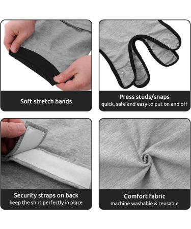 Convinite Recovery Suit for Dogs - Breathable Wound Protection Post-Castration - XXL Gray - Adjustable Neck Rope & Push Button Design - Buy Online on GoSupps.com