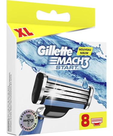Gillette Mach3 Razor Blades for Men - 8 Refill Pack | Premium Shaving Experience - Buy Online on GoSupps.com