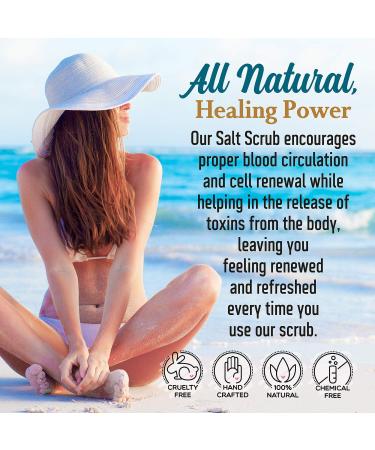 Pure Dead Sea Salt Scrub - 16 oz Honey Almond Exfoliating Body Scrub for Hydrating Moisturizing Skin Care, Body Acne & Wrinkles - Buy Online on GoSupps.com