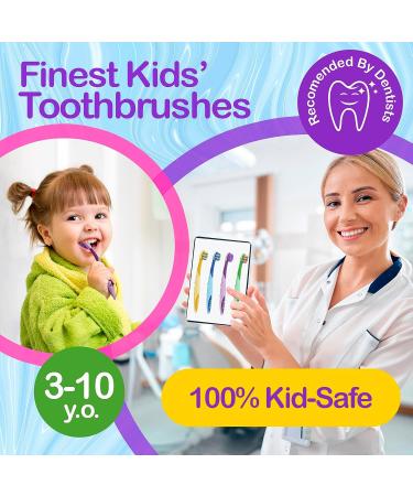 Shield Care Kids Hippo Toothbrush - Super Soft Bristles, Versatile Grip, Playful Design - 4 Colors - 4 Count (Pack of 1) - Buy Online on GoSupps.com