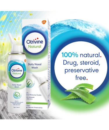 Otrivine Natural Daily Nasal Wash with Aloe Vera 100ml - Gentle Nasal Cleansing Solution - Buy Online on GoSupps.com
