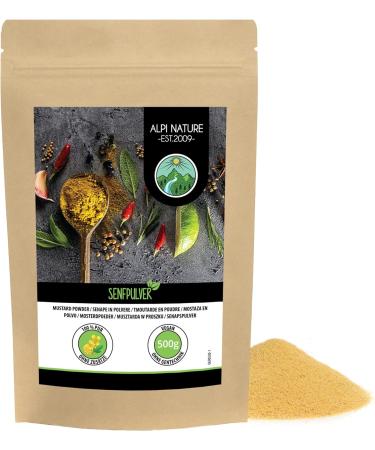 Premium Mustard Powder (500g) - 100% Natural Ground Mustard Seeds, No Additives - 1.1lb Pack - Buy Online on GoSupps.com